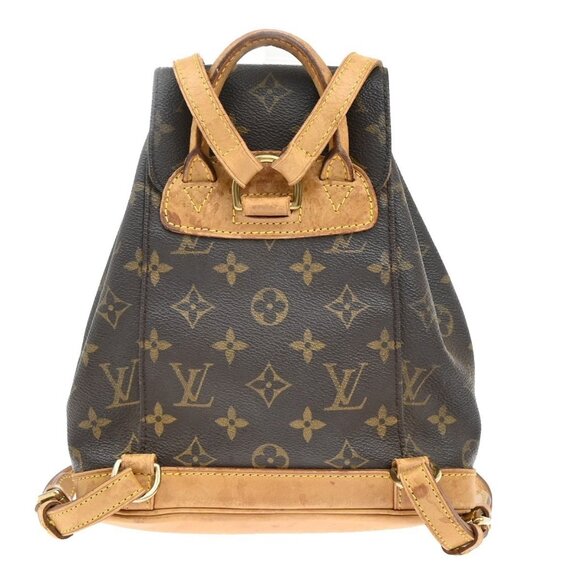 LOUIS VUITTON Mini Montsouris Backpack Bag Monogram Leather Brown main image 11